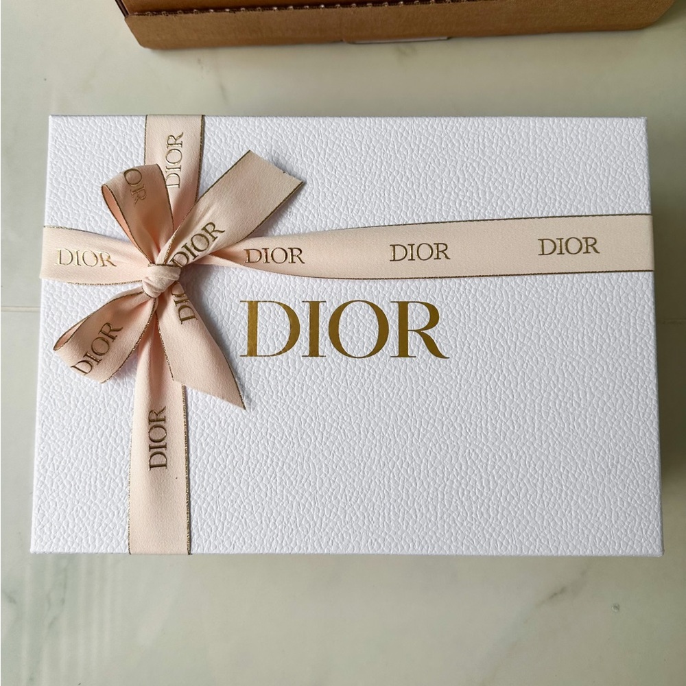 Dior gift box with pink Dior ribbon